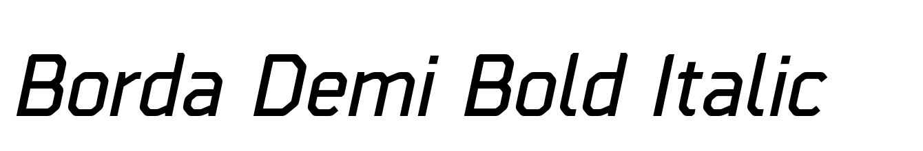 Borda Demi Bold Italic